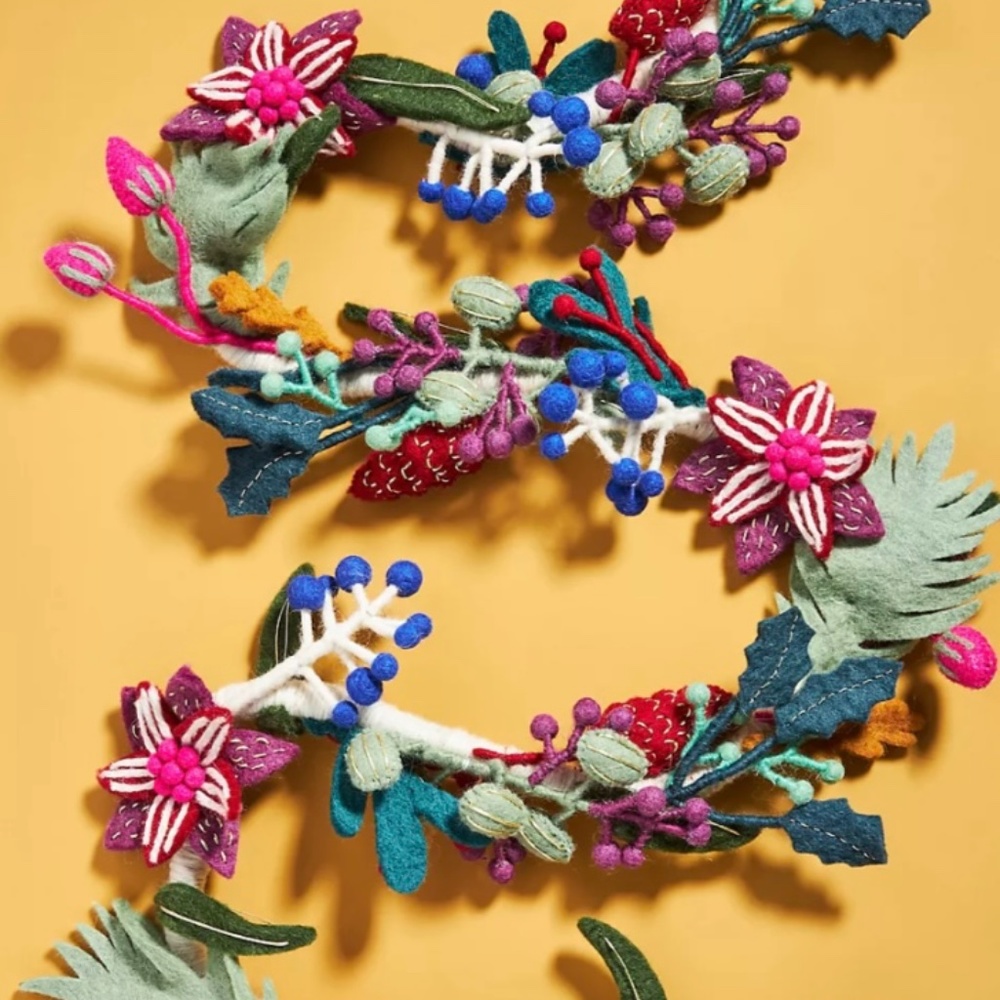 Anthropologie Asta Wool Garland